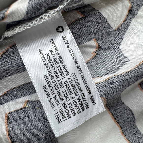 Ava & Viv Zebra Print Maxi Dress Women 2X White Black New Sleeveless V-Neck Belt - Picture 11 of 13